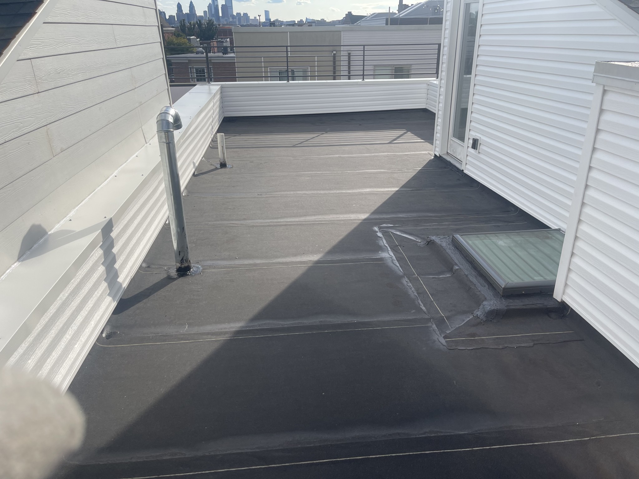 Completed flat roof project